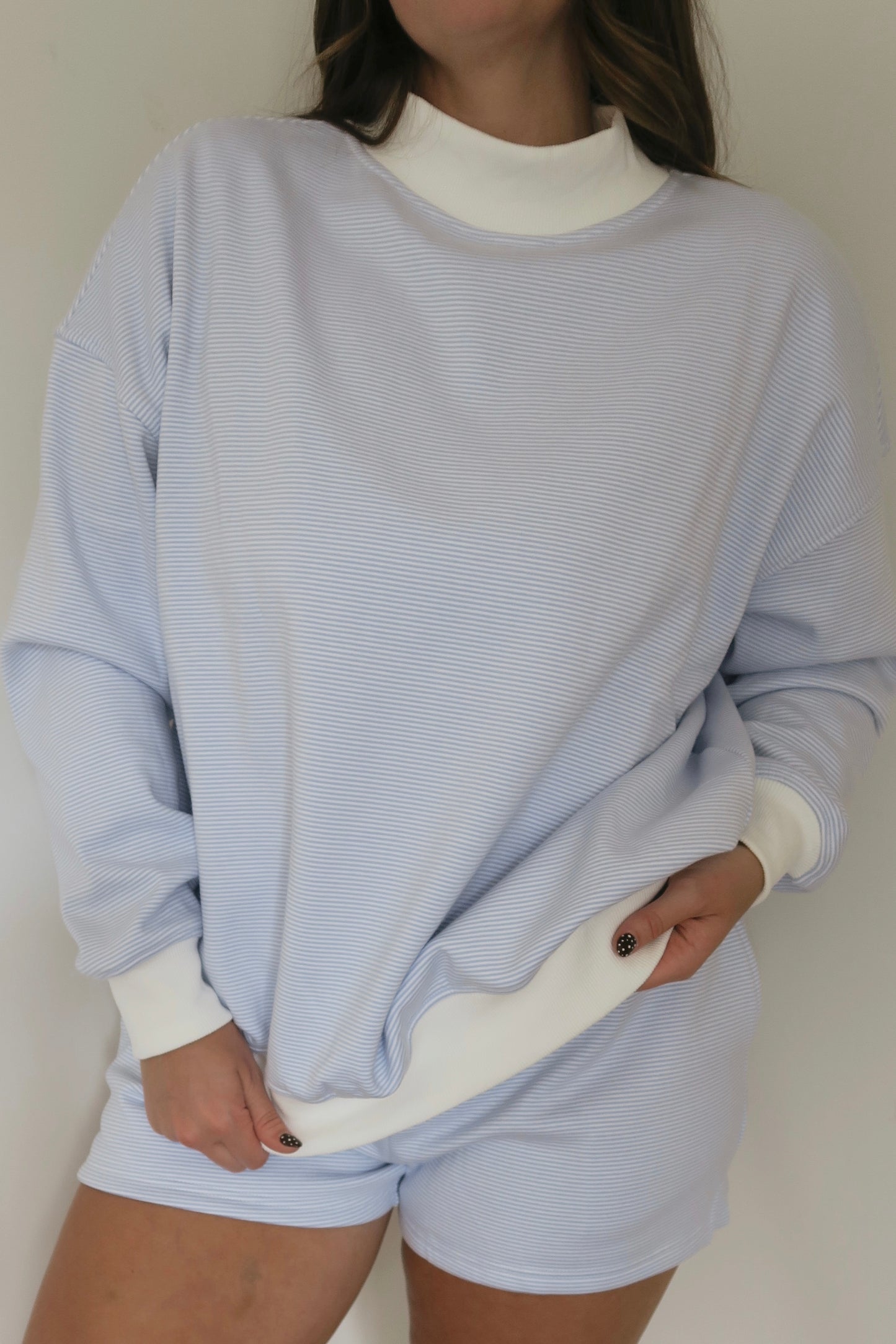 Blue Cotton Candy Mockneck