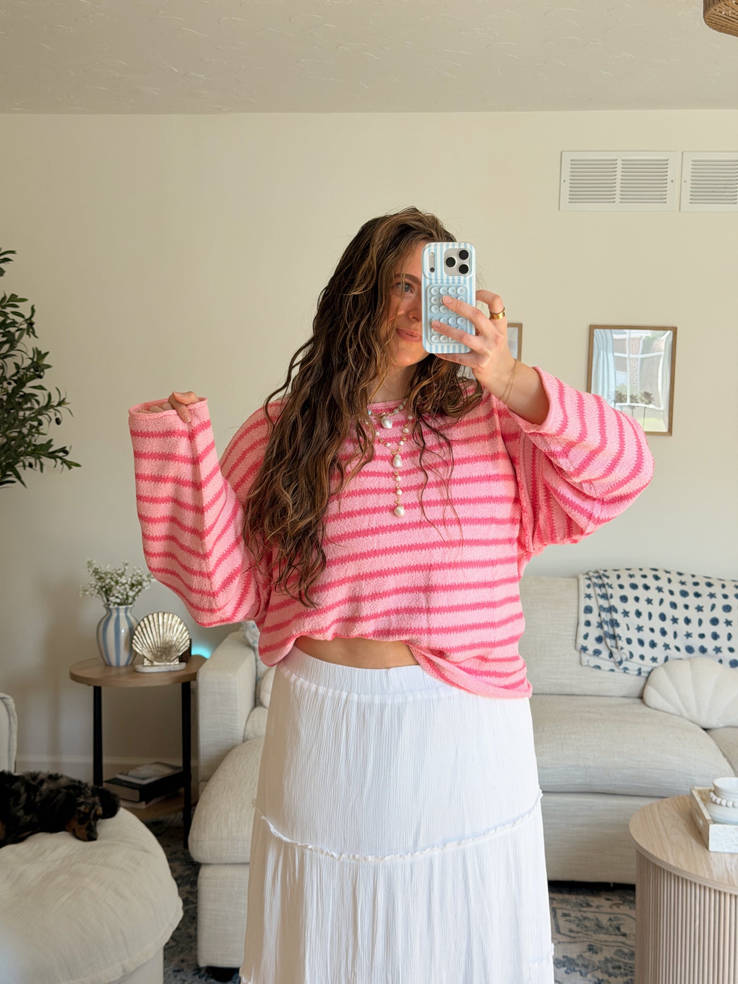 Salt Waves Sweater - Pink