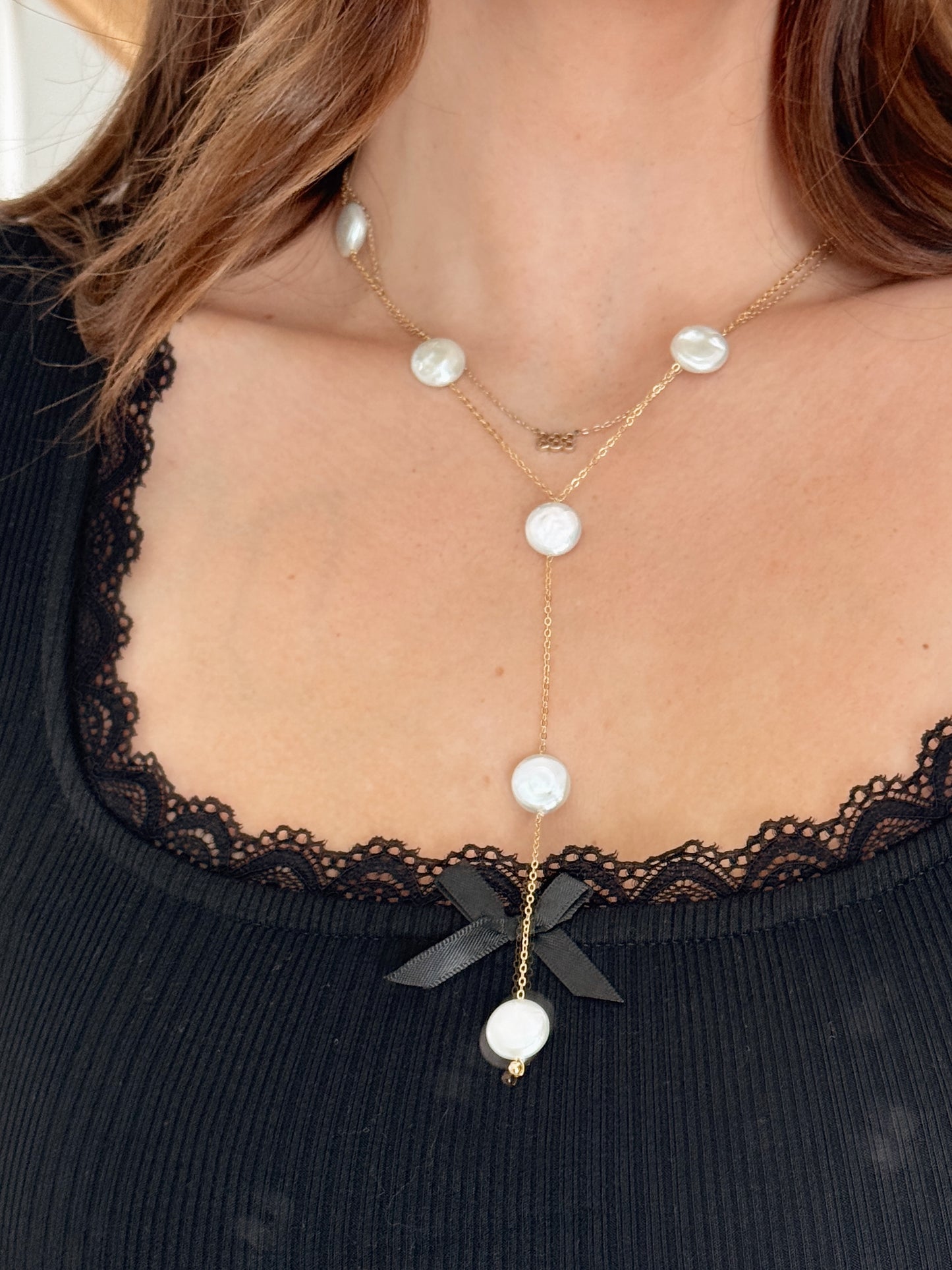 Clara Pearl Drop Necklace