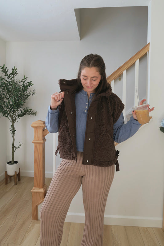 Espresso Sherpa Vest
