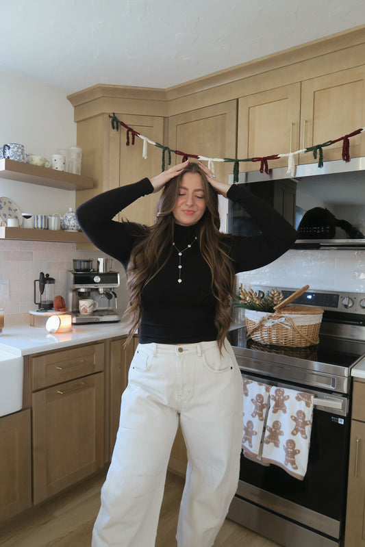 Manhattan Mockneck Long Sleeve - Black