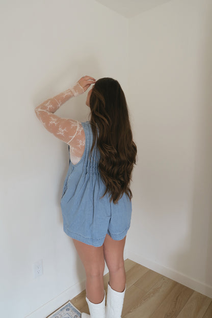 High Tide Denim Romper