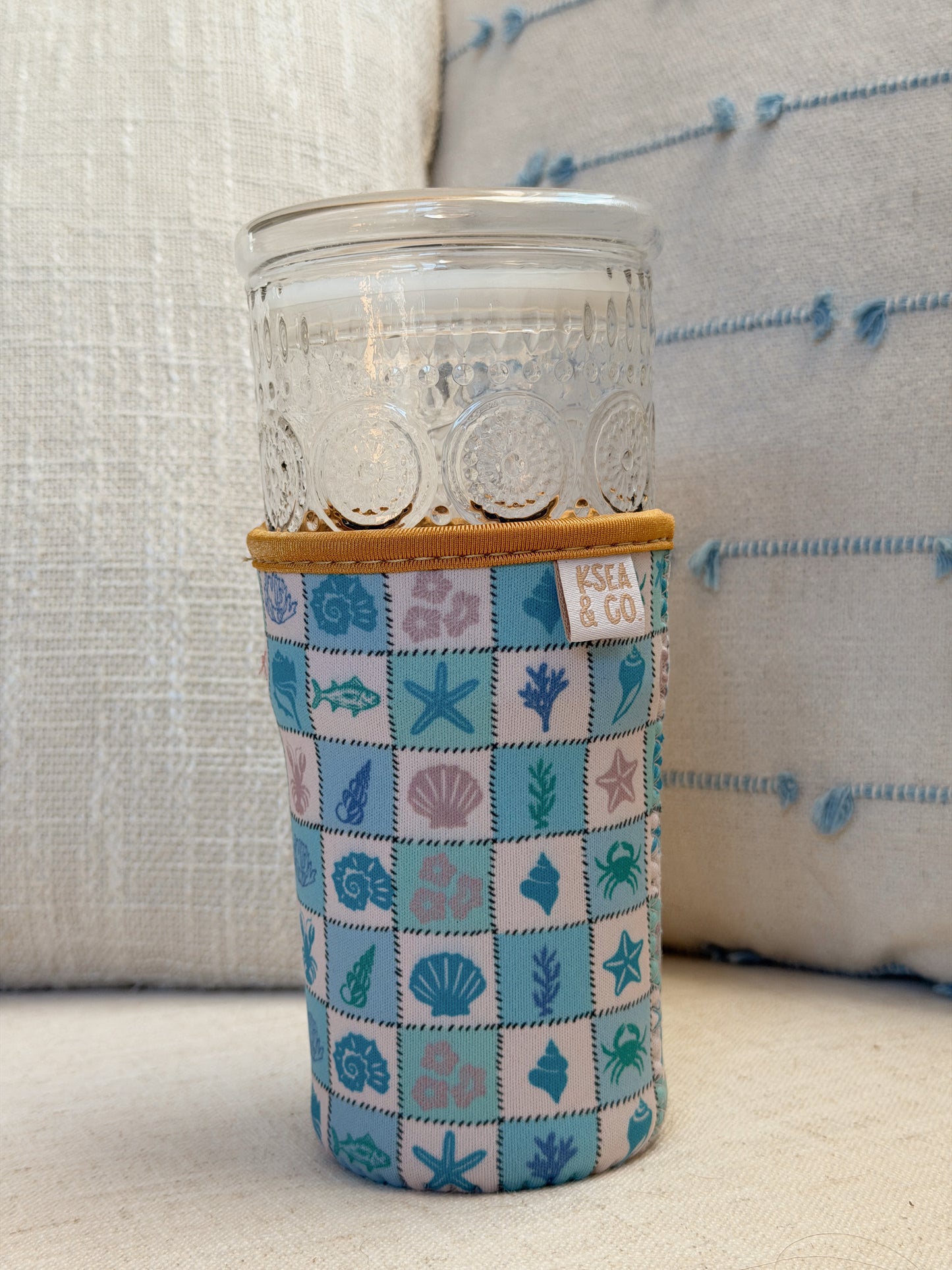 Coastal Quilt Coffee Coozie