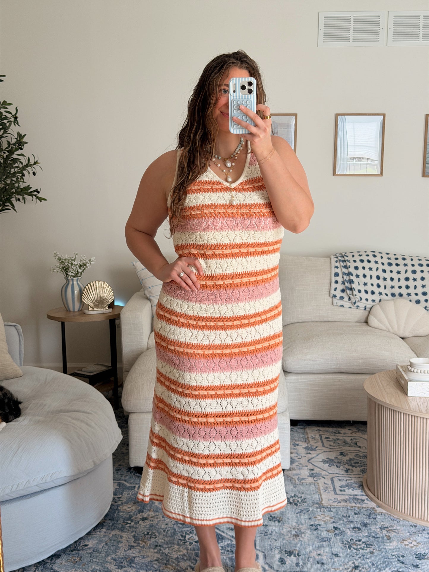 Coral Sunset Dress
