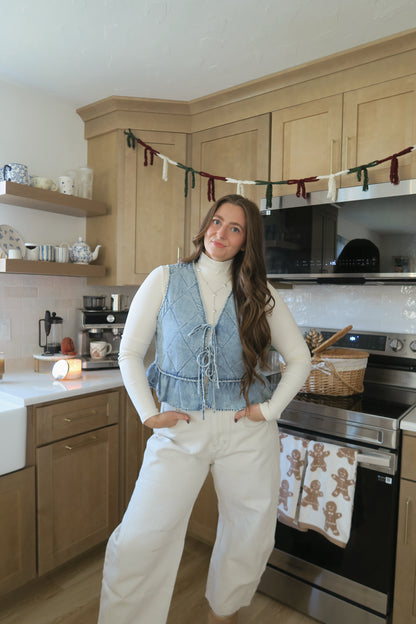 Give Thanks Denim Vest