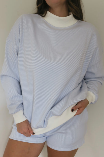 Blue Cotton Candy Mockneck