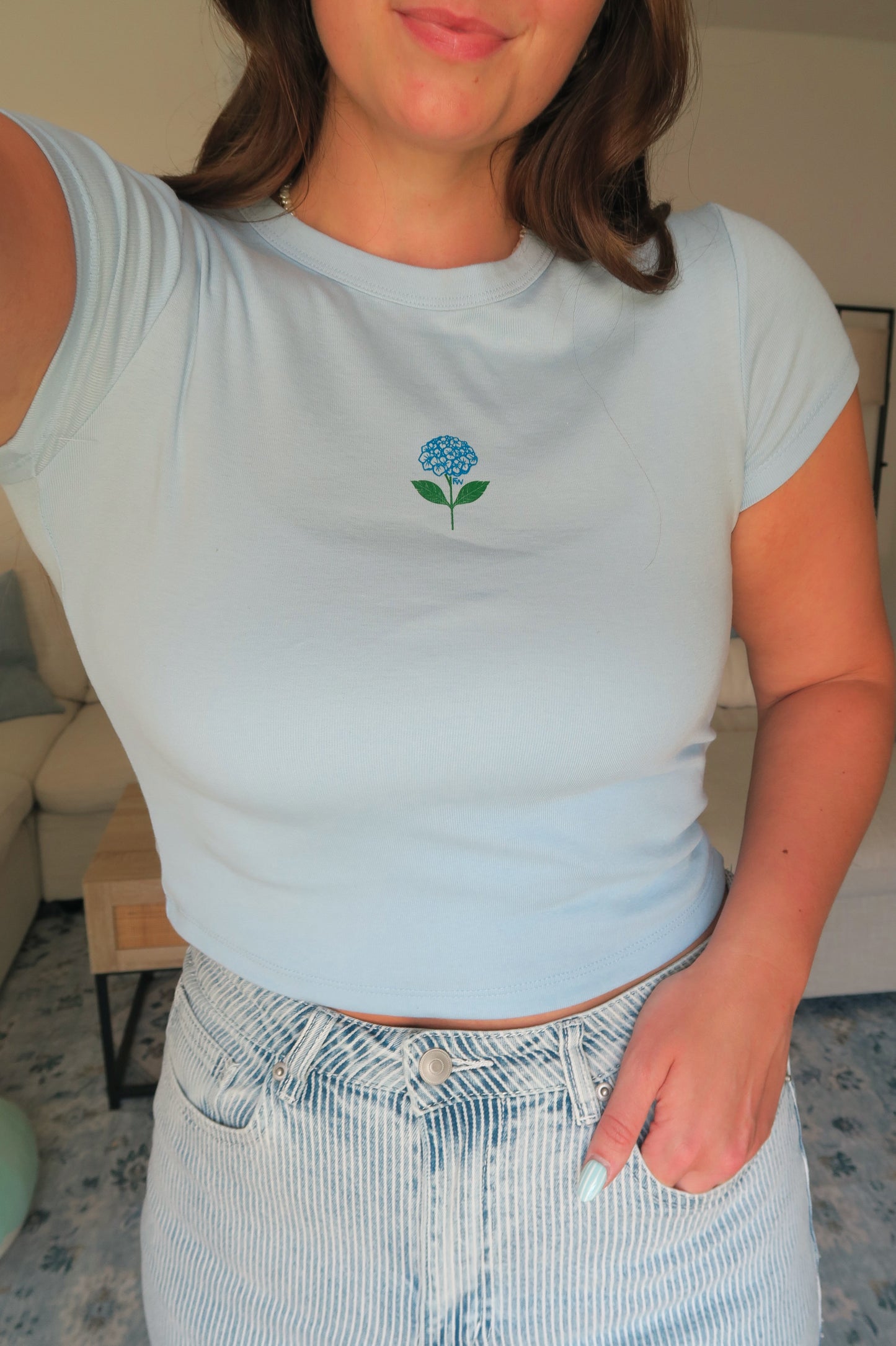 Hydrangea Baby Tee