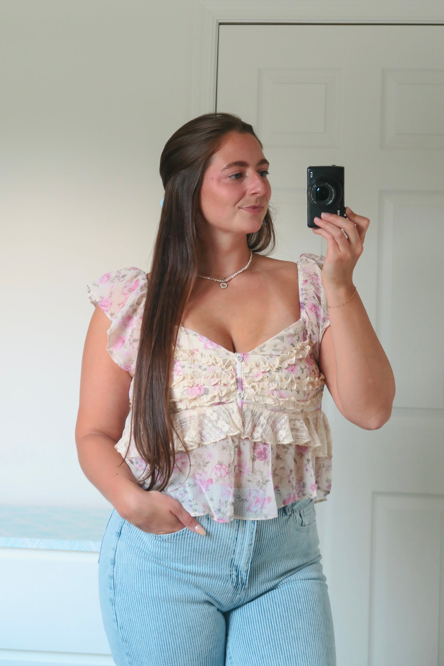 Floral Flutter Top