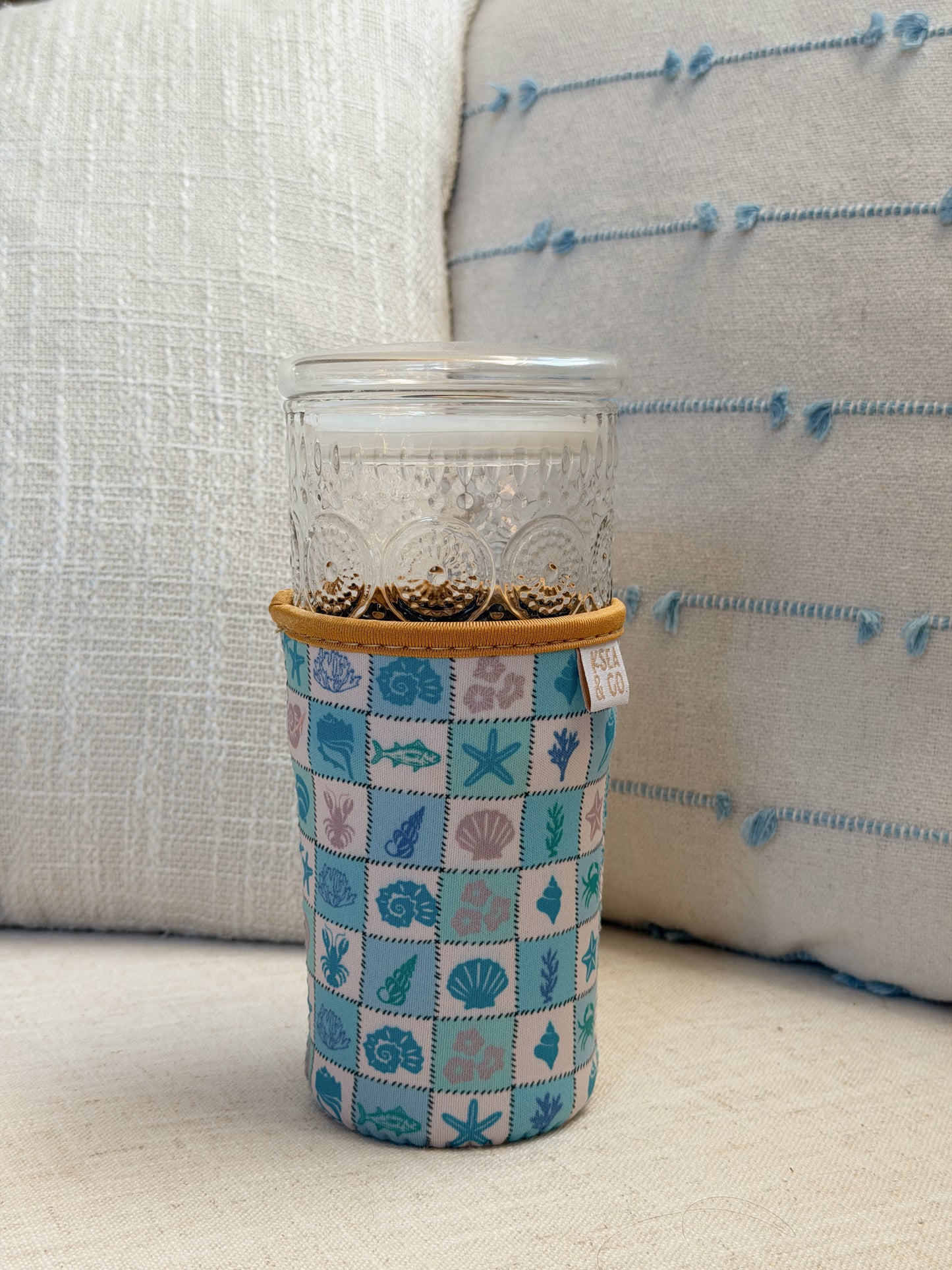 Coastal Quilt Coffee Coozie