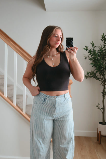 Tulum Seamless Tank - Black