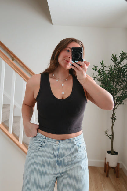 Tulum Seamless Tank - Black