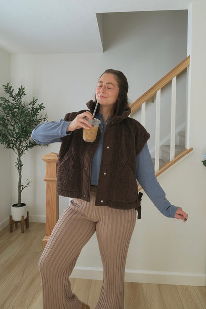 Espresso Sherpa Vest