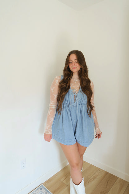 High Tide Denim Romper