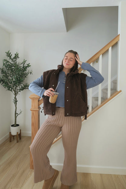 Espresso Sherpa Vest