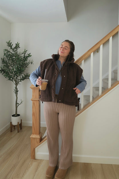Espresso Sherpa Vest
