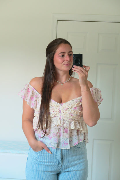 Floral Flutter Top
