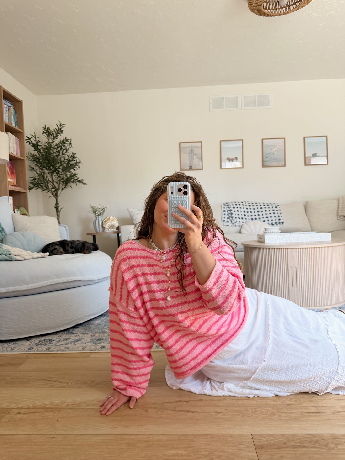 Salt Waves Sweater - Pink