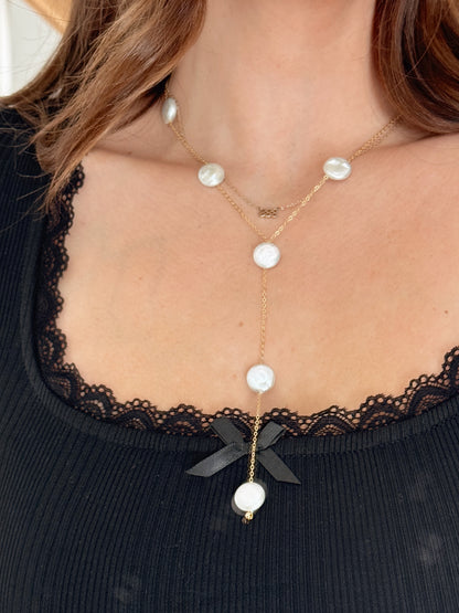 Clara Pearl Drop Necklace
