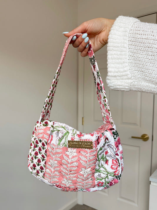 Pink Petals Quilted Purse