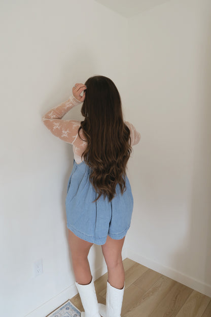 High Tide Denim Romper