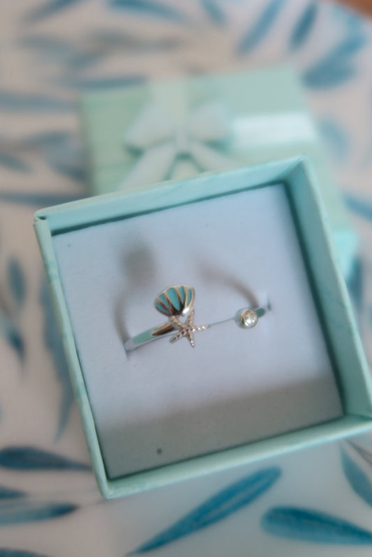 Something Blue Shell Ring