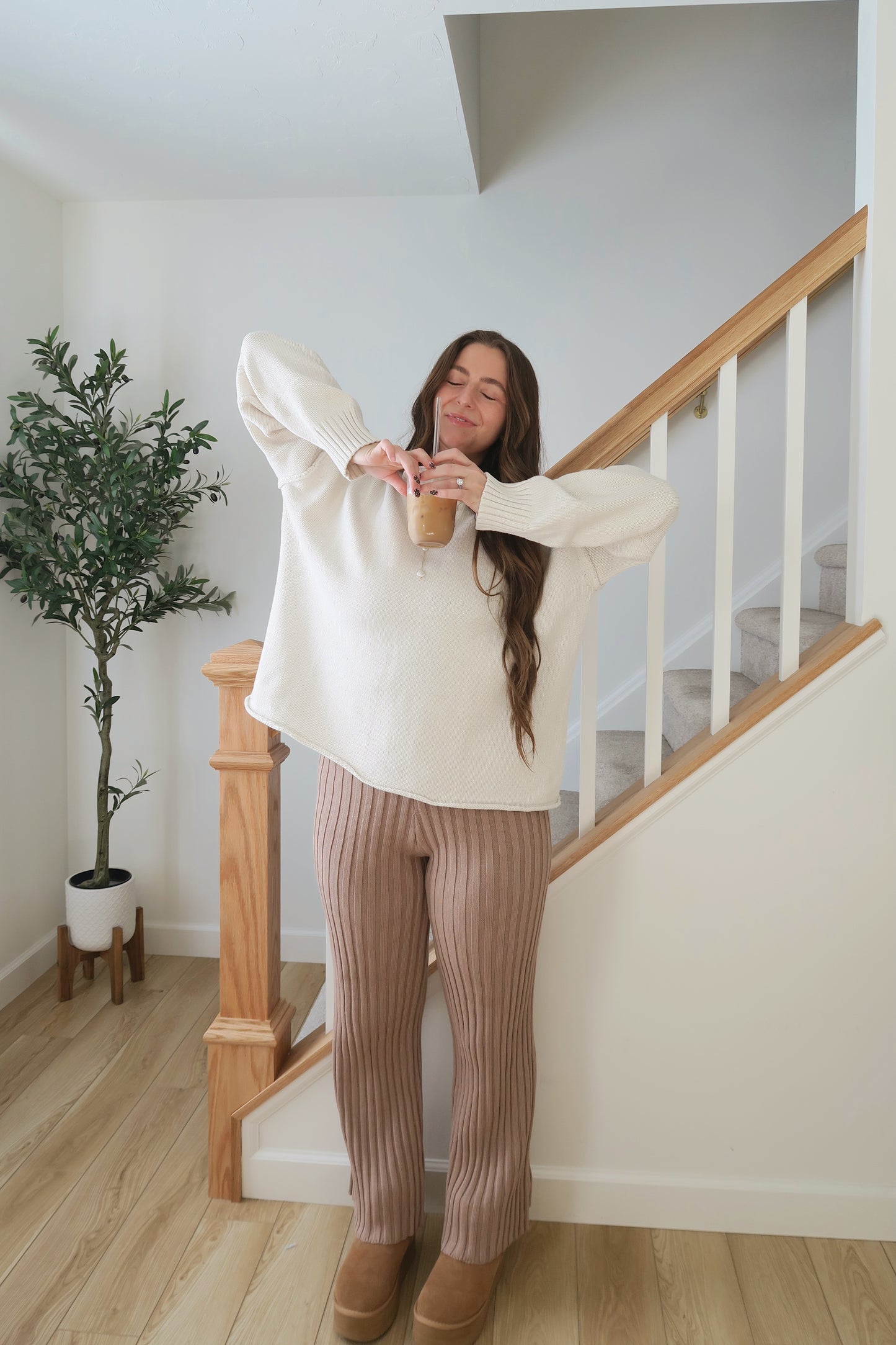 Dune Knit Pant - Mocha