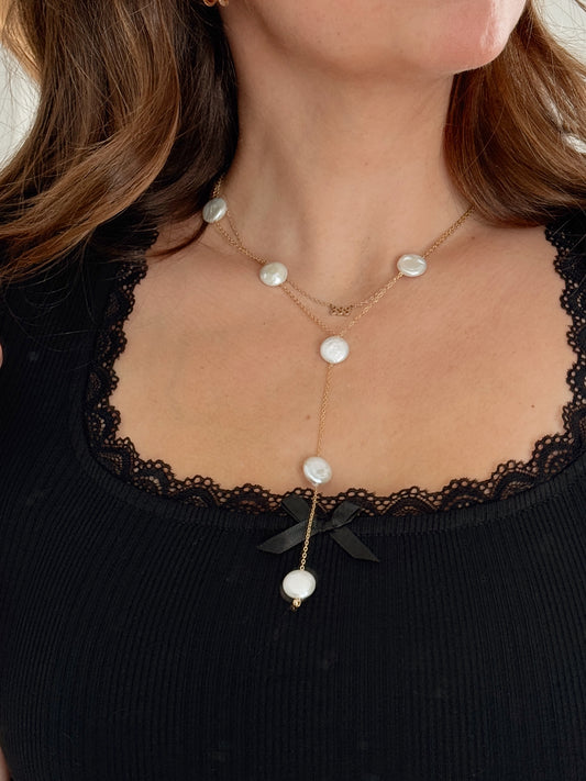 Clara Pearl Drop Necklace
