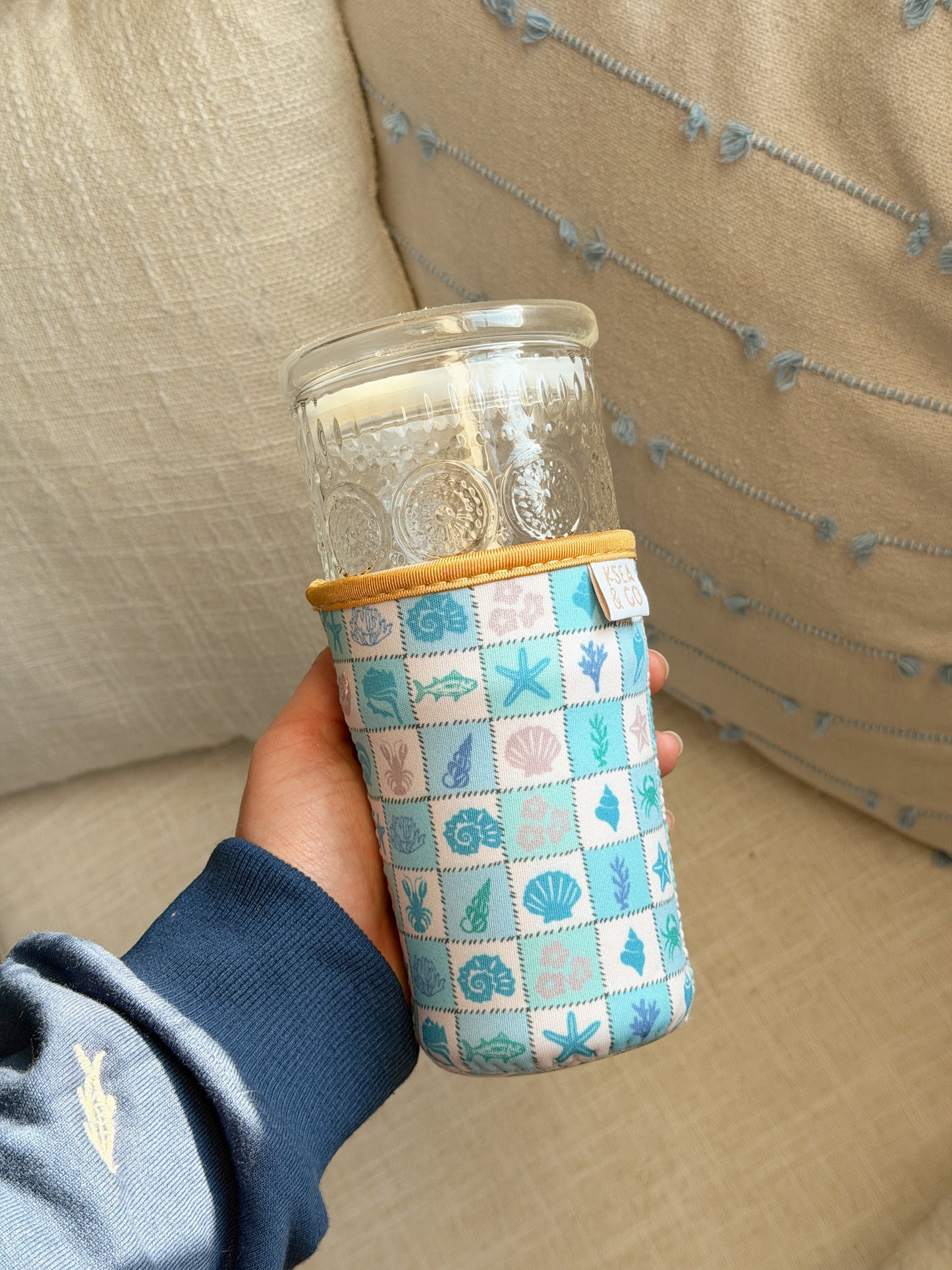 Coastal Quilt Coffee Coozie