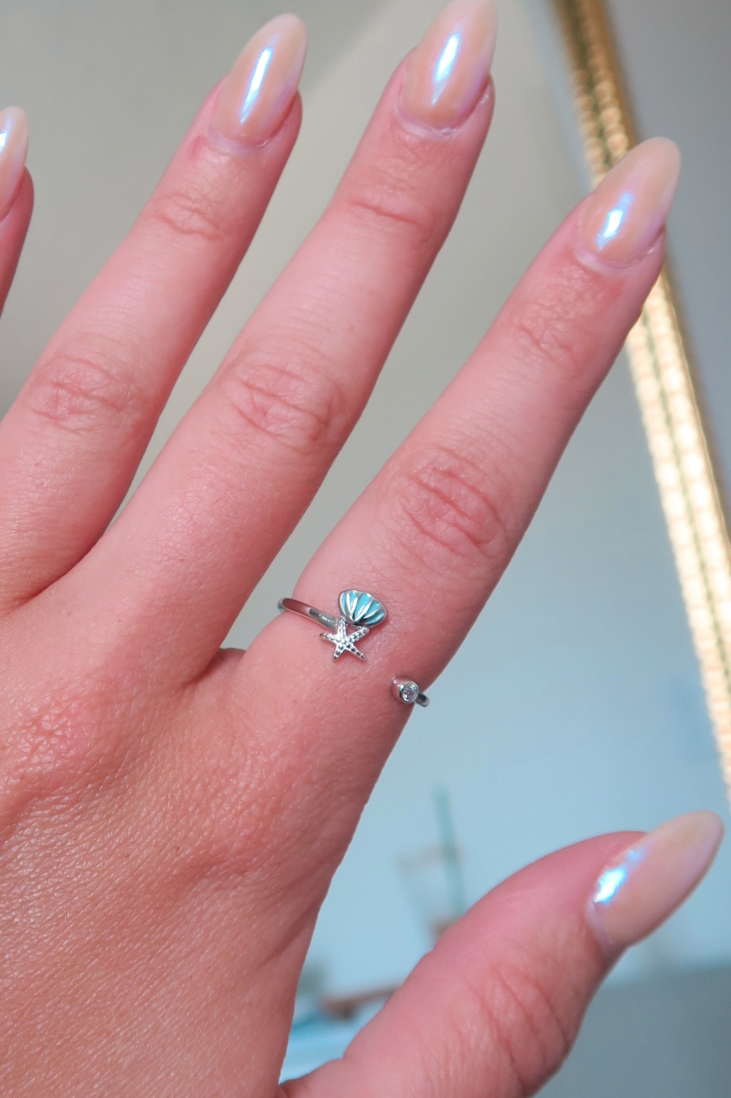 Something Blue Shell Ring