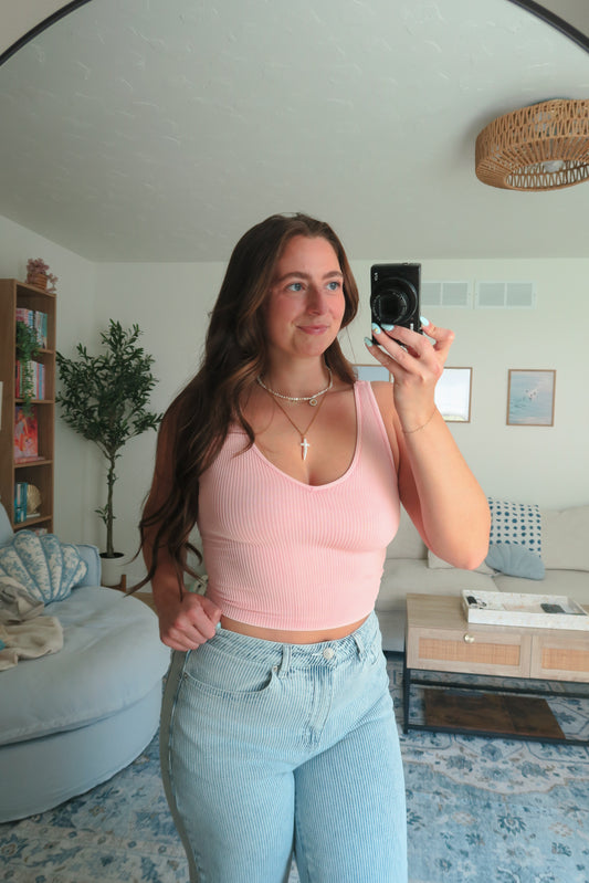 Luna Tank - Coral Pink