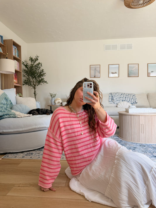 Salt Waves Sweater - Pink