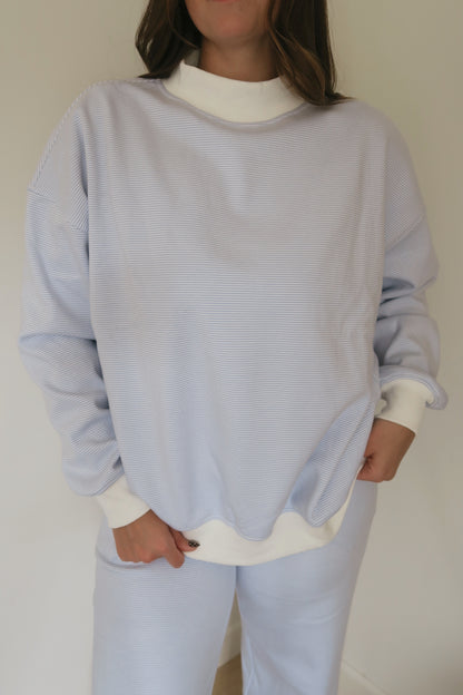 Blue Cotton Candy Mockneck