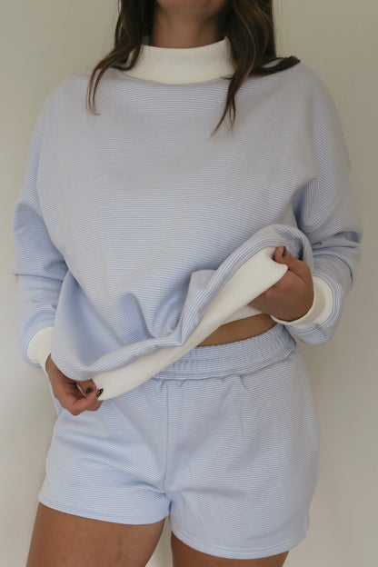Blue Cotton Candy Mockneck