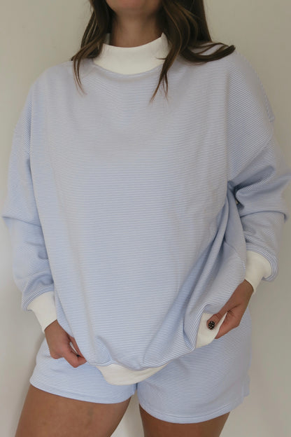 Blue Cotton Candy Mockneck