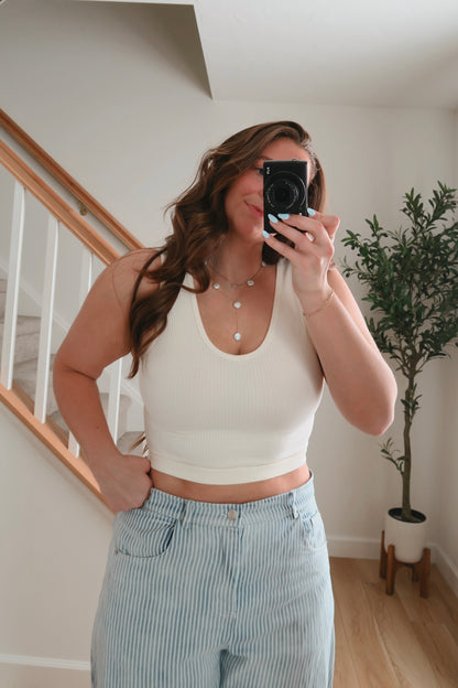 Tulum Seamless Tank - Cream