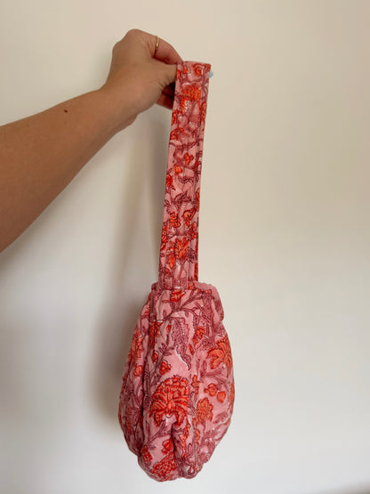 Coral Petals Quilted Purse