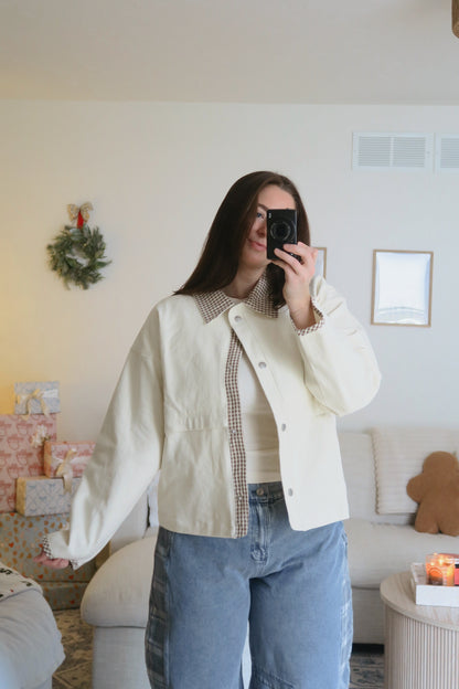 Sand + Gingham Barn Jacket