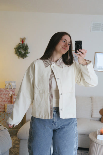 Sand + Gingham Barn Jacket