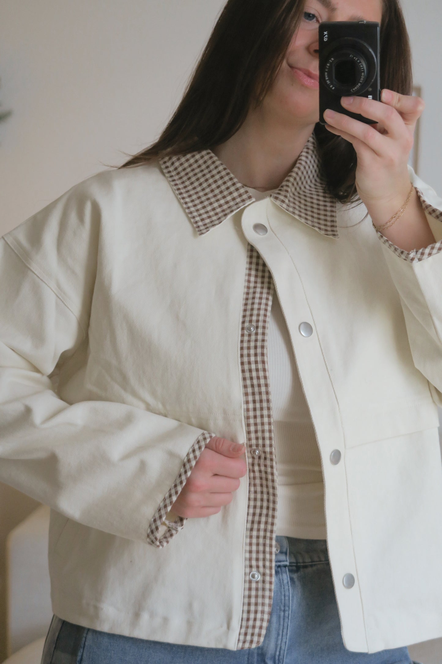 Sand + Gingham Barn Jacket