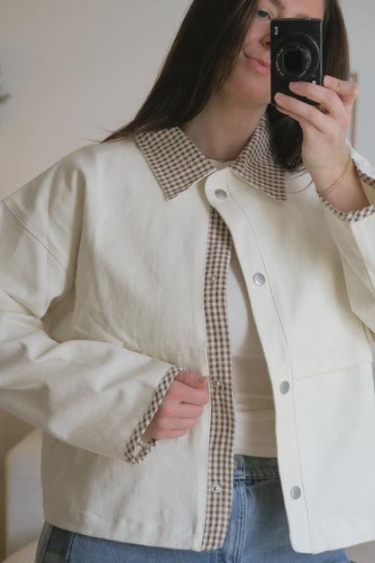 Sand + Gingham Barn Jacket