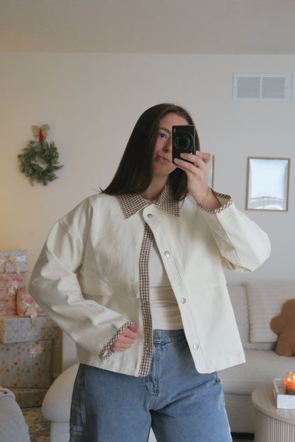 Sand + Gingham Barn Jacket