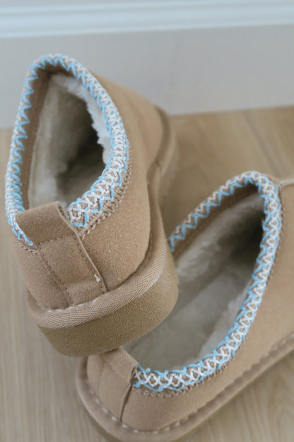 Chestnut Blues Sherpa Slipper