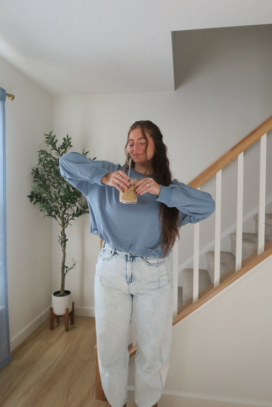 Misty Morning Bubble Crewneck