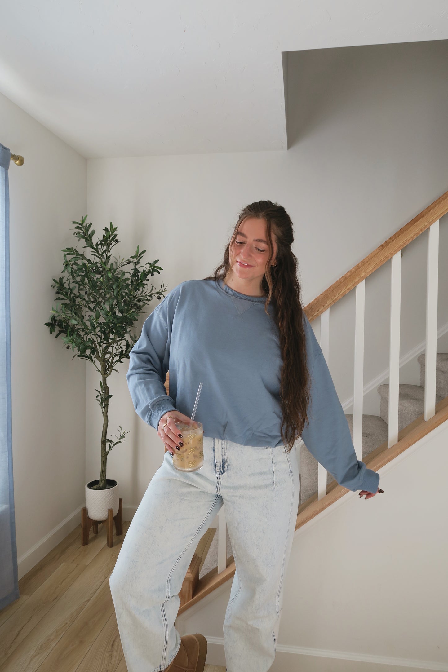 Misty Morning Bubble Crewneck