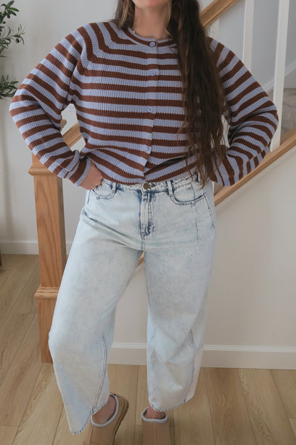 Coffee Date Barrel Jeans