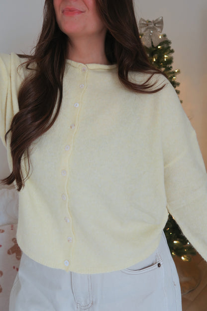 Paisley Cardigan - Butter Yellow