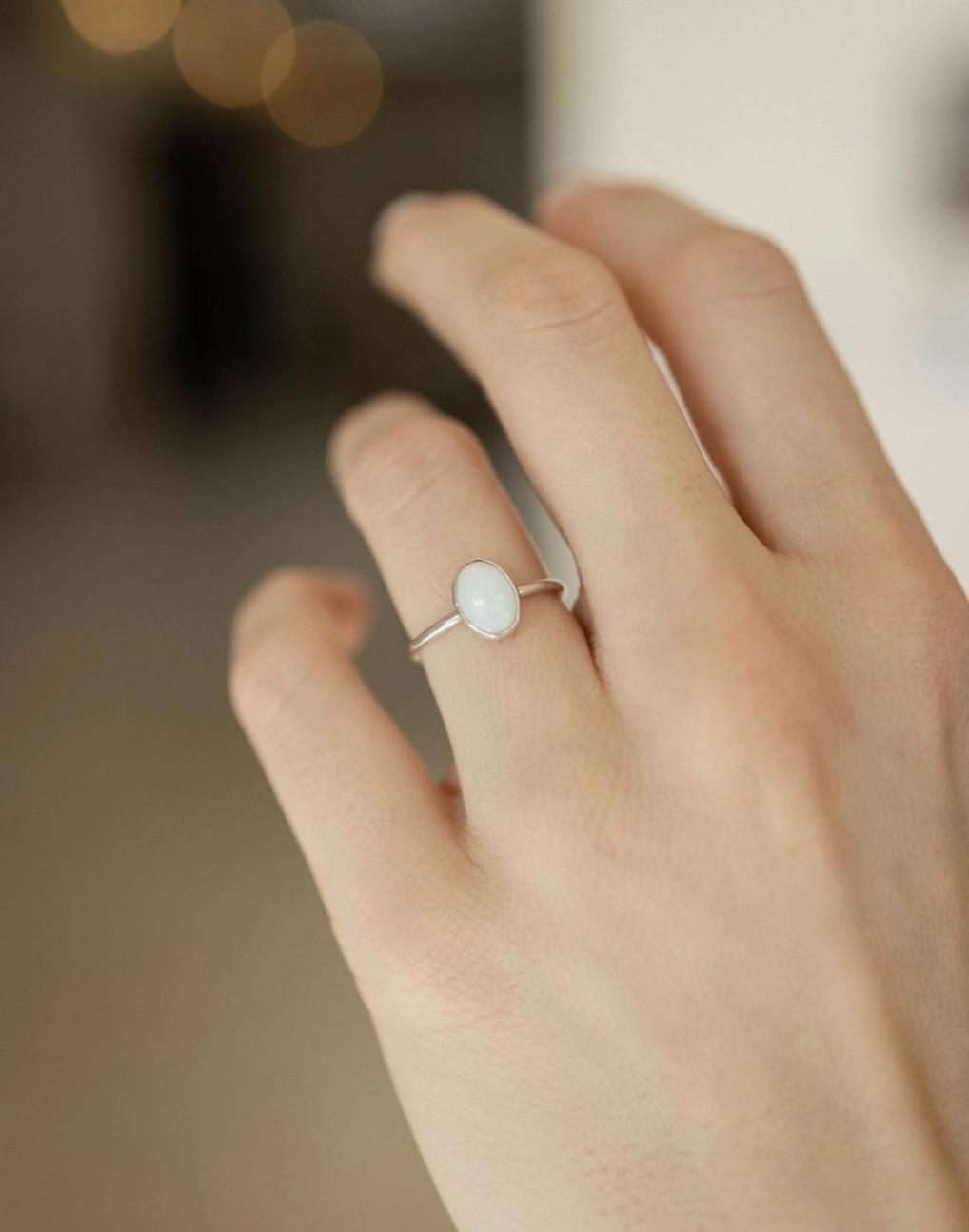 Opalite Silver Ring